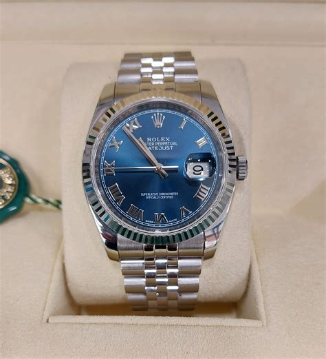 rolex datejust quadrante blu numeri romani|rolex datejust 36 prezzo.